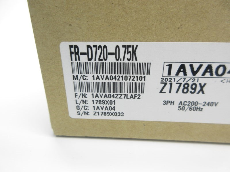 MITSUBISHI ELECTRIC FR-D720-0.75K 200-240VAC 6.6A NSMP