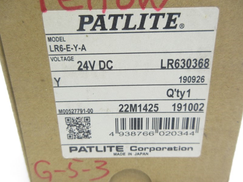 PATLITE LR6-E-Y-A 24VDC NSMP