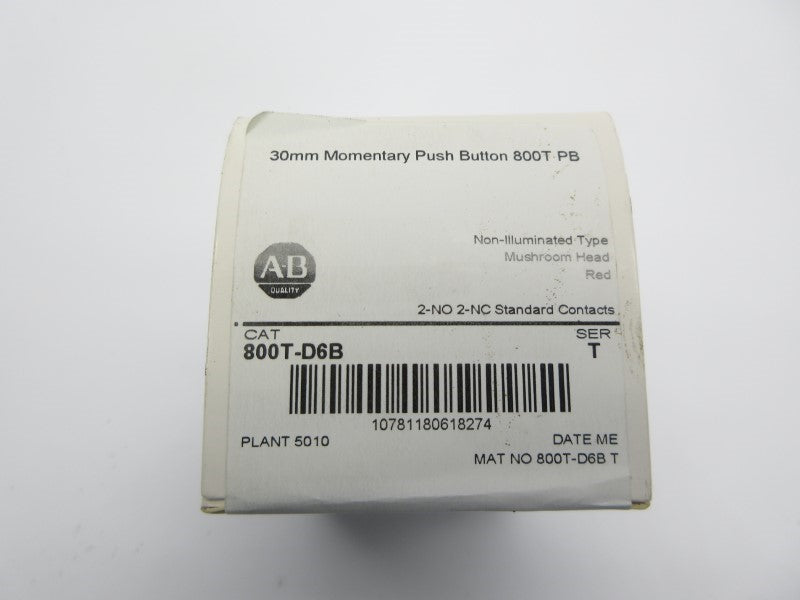 ALLEN BRADLEY 800T-D6B SER. T (WH) NSFS