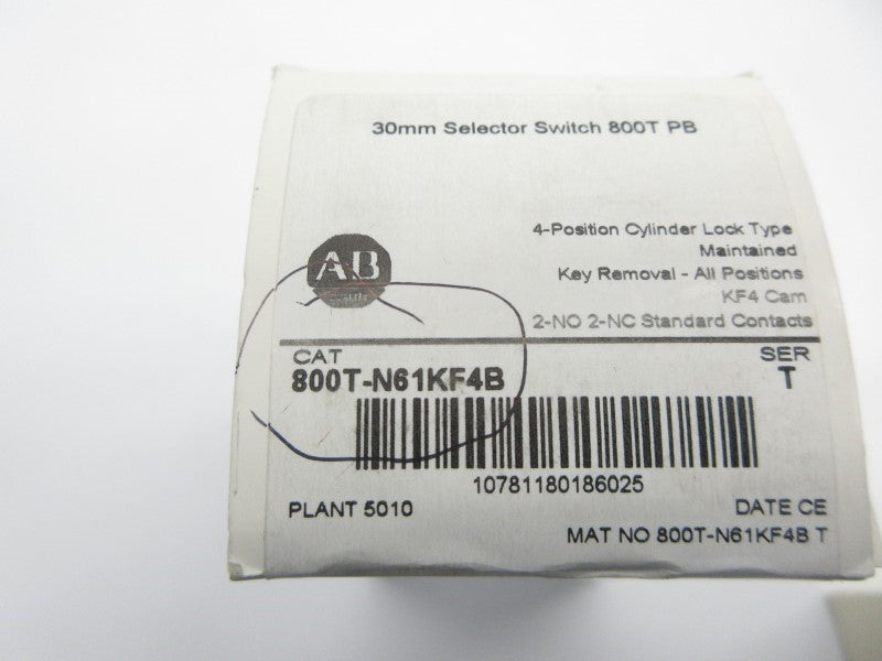 ALLEN BRADLEY 800T-N61KF4B SER. T (WH) NSFS