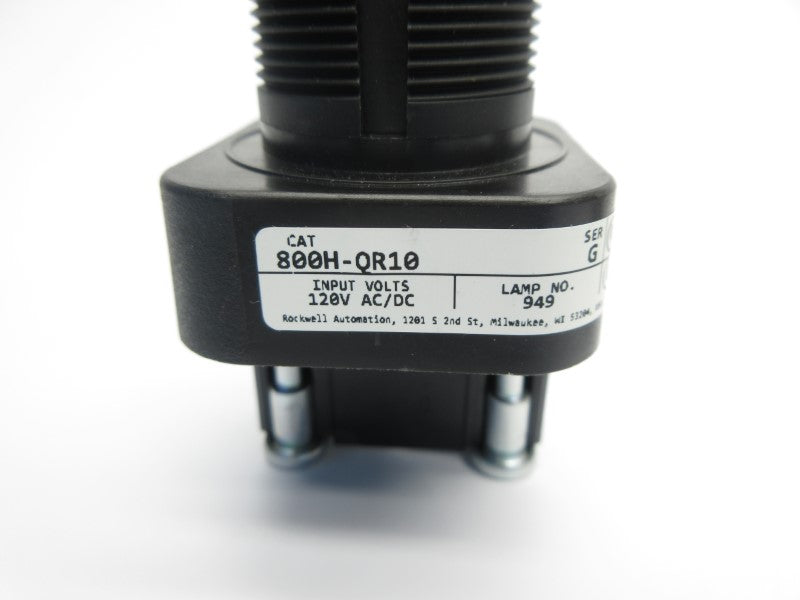 ALLEN BRADLEY 800H-QR10 SER. G 120VAC/DC (NO BULB) NSNP
