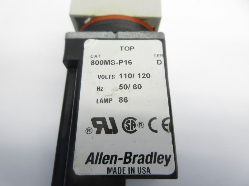 ALLEN BRADLEY 800MS-P16 SER. D 110/120V NSNP
