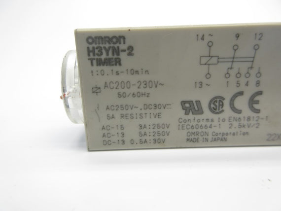 OMRON H3YN-2 200-230VAC 0.1S-10M NSNP
