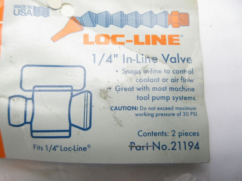 LOC LINE 21194 1/4" (PKG OF 2) NSMP