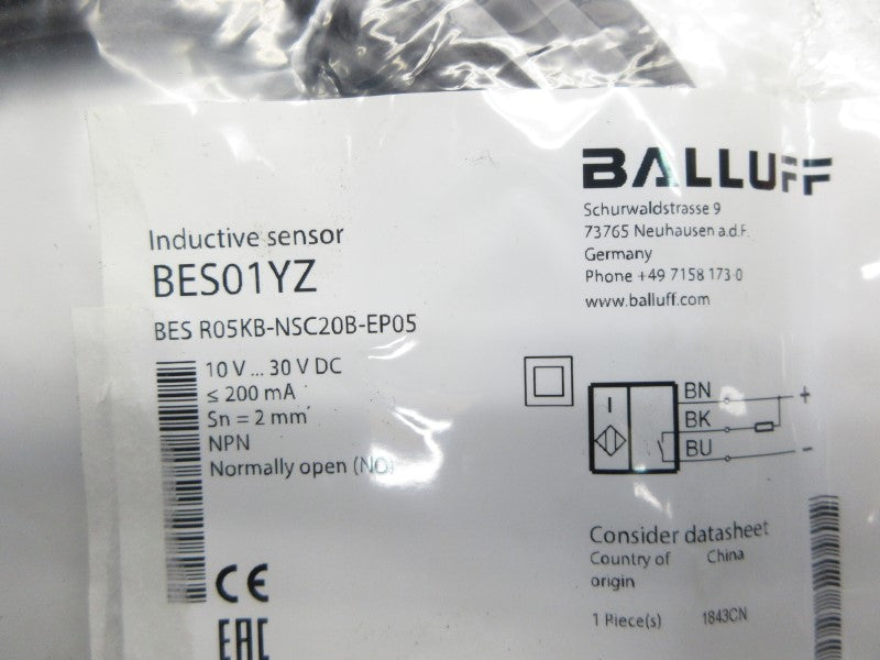 BALLUFF BESR05KB-NSC20B-EP05 BES01YZ 10-30VDC NSMP
