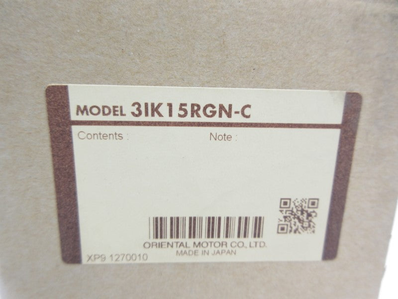 ORIENTAL MOTOR 3IK15RGN-C 200V 0.25A NSMP