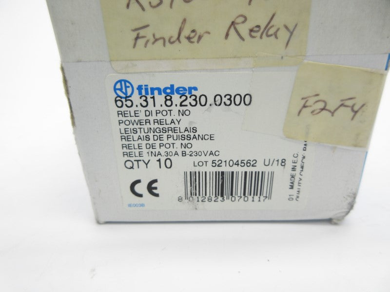 FINDER 65.31.8.230.0300 230VAC 30A (PKG OF 10) NSMP