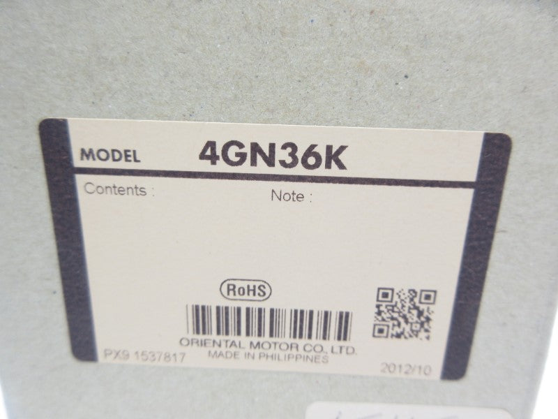 ORIENTAL MOTOR 4GN36K NSMP