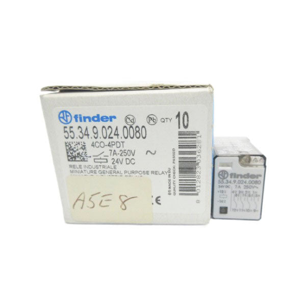 FINDER 55.34.9.024.0080 24VDC 7A (PKG OF 10) NSMP