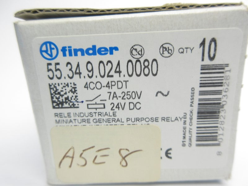 FINDER 55.34.9.024.0080 24VDC 7A (PKG OF 10) NSMP