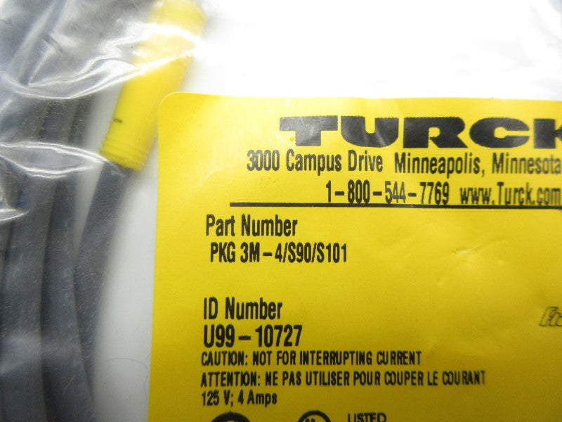 TURCK PKG3M-4/S90/S101 U99-10727 125V 4A NSMP