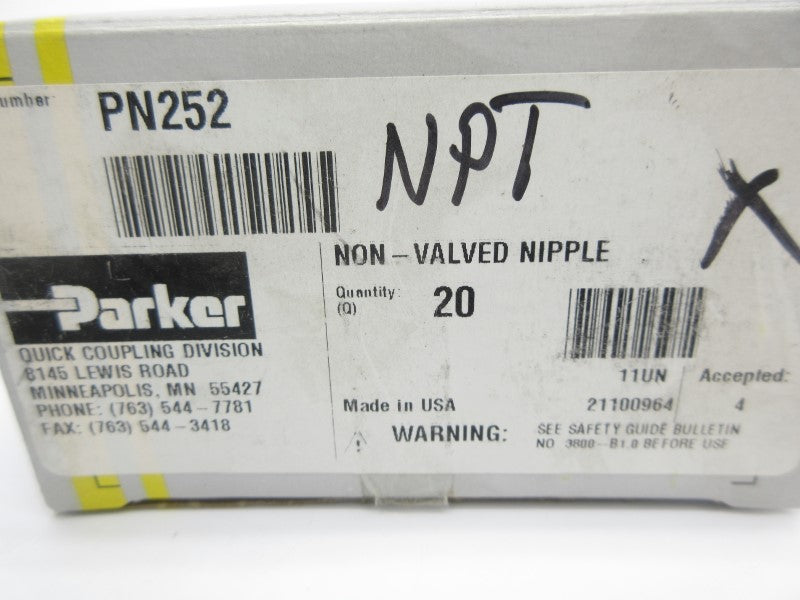 PARKER PN252 (PKG OF 20) NSMP
