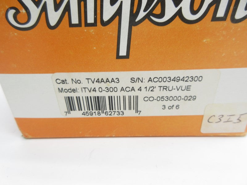 SIMPSON TV4AAA3 0-300ACA NSMP