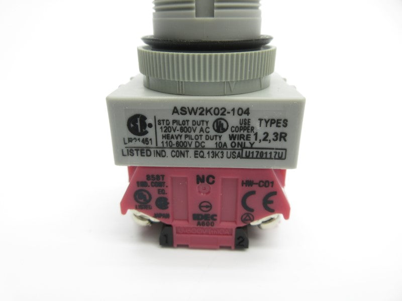 IDEC ASW2K02-104 120-600VAC (NO KEY) NSNP