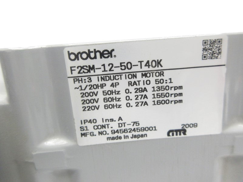 BROTHER F2SM-12-50-T40K 200/220V 0.29/0.27A NSNP