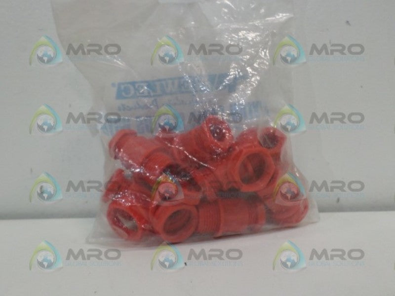 NSNPLEC NLPG251 RED CABLE GLANDS w/ LOCKNUTS (PKG OF 10) NSMP