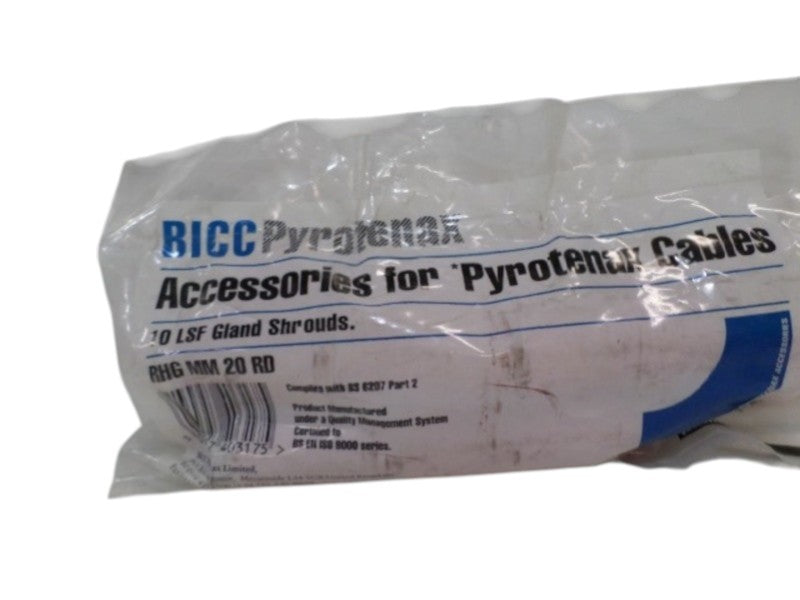 BICC PYROTENAX RHGMM20RD CABLE GLAND SHROUNDS (PKG OF 10) NSMP