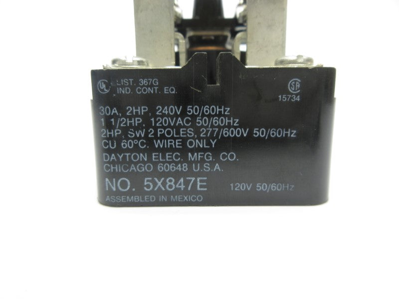 DAYTON 5X847E 120VAC 30A NSNP