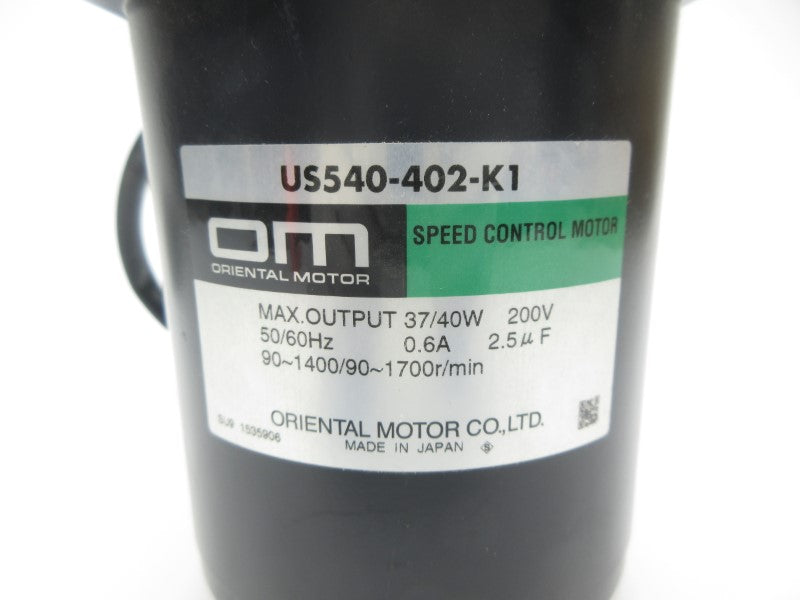 ORIENTAL MOTOR US540-402-K1 200V 0.6A NSNP