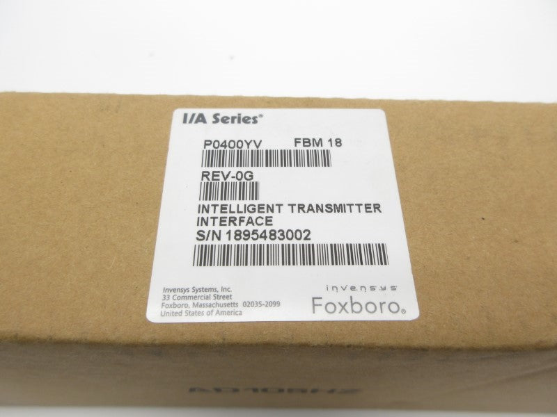 FOXBORO P0400YV REV. OG NSFS