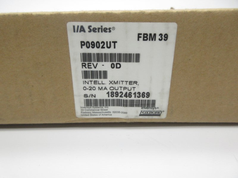 FOXBORO P0902UT REV. 0D NSFS