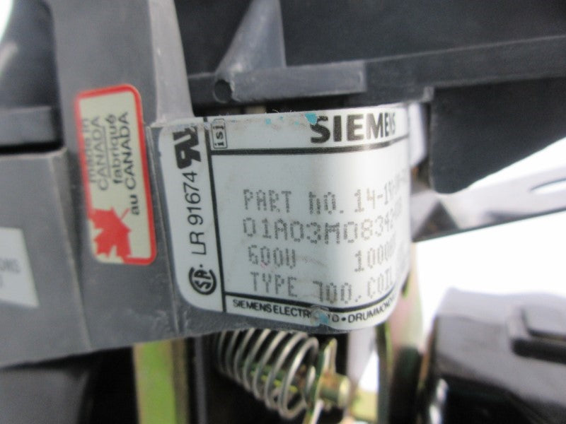 SIEMENS 14-193-100-582 01A03M08342-018 125VDC NSNP