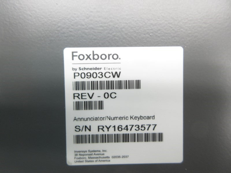 FOXBORO P0903CW REV. 0C NSNP