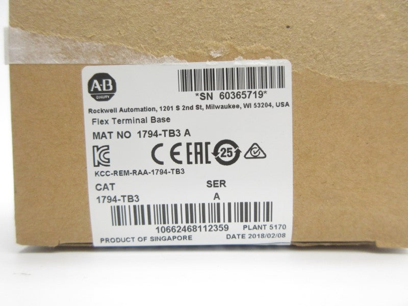 ALLEN BRADLEY 1794-TB3 SER. A DATE: 2018 NSFS