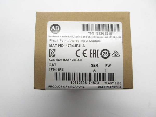 ALLEN BRADLEY 1794-IF4I SER. A F/W I DATE: 2017 NSFS