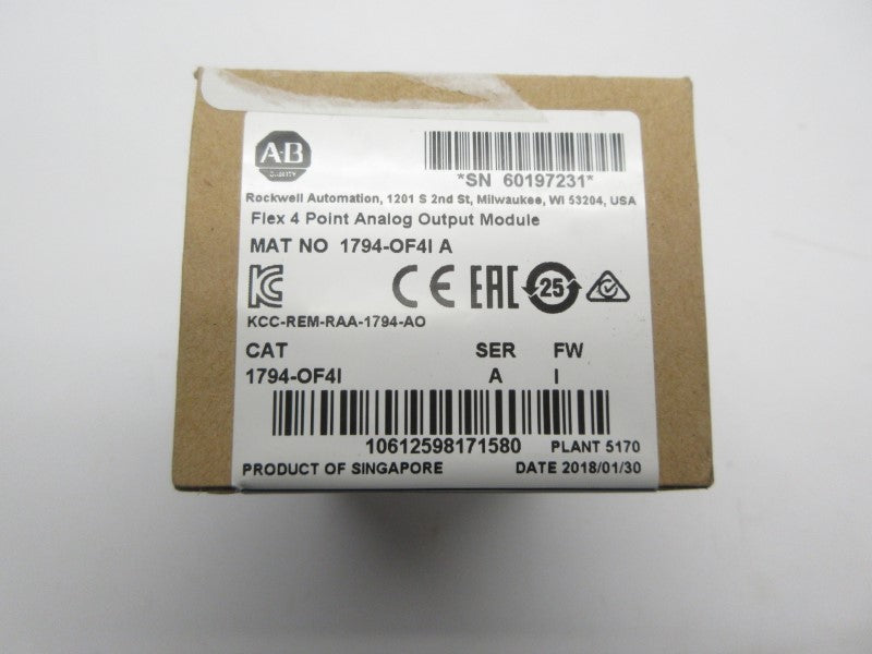 ALLEN BRADLEY 1794-OF4I SER. A F/W I DATE: 2018 NSFS
