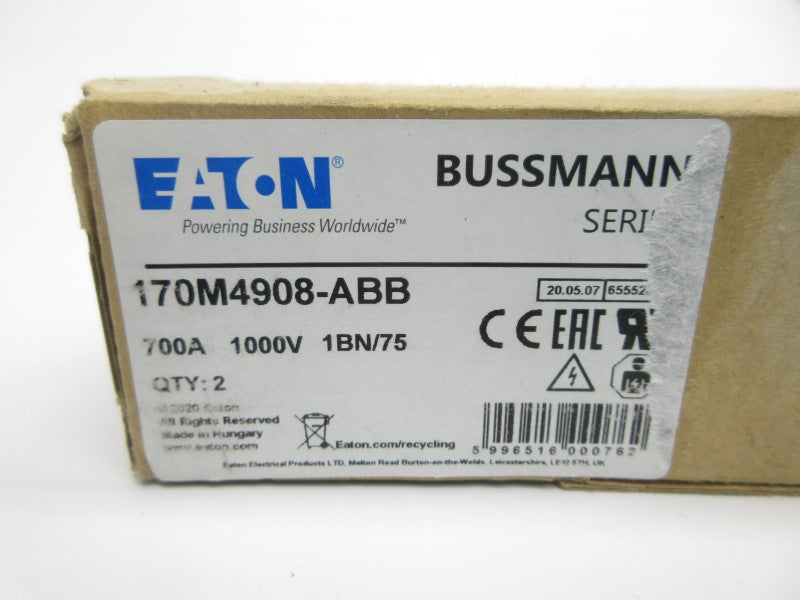 EATON 170M4908 1000V 700A (PKG OF 2) NSMP