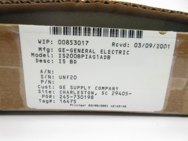 GENERAL ELECTRIC IS200BPIAG1ADB NSNP