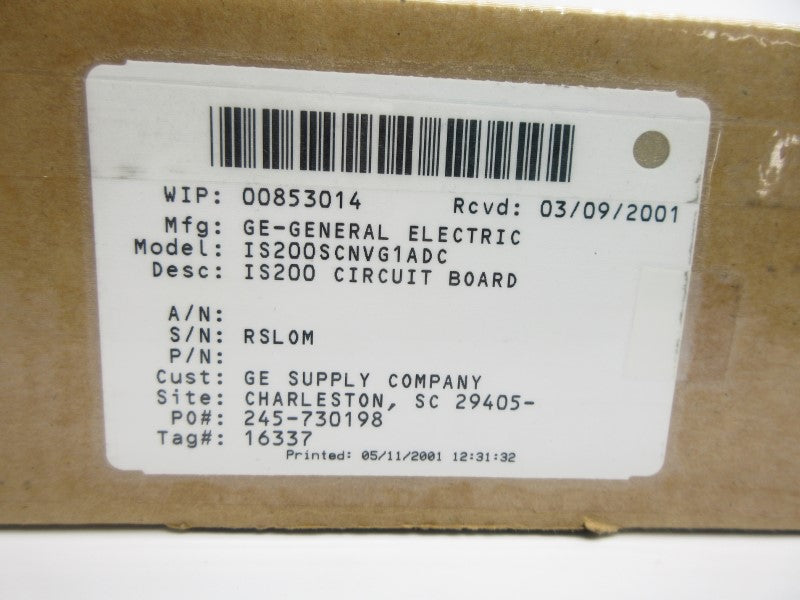 GENERAL ELECTRIC IS200SCNVG1ADC NSMP
