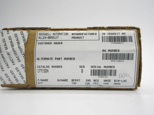 ALLEN BRADLEY 1771-SDN SER. B F/W P 25VDC 1.2A REMAN