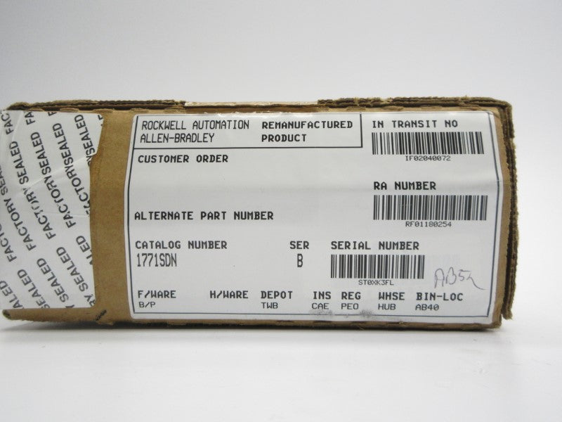 ALLEN BRADLEY 1771-SDN SER. B F/W P 25VDC 1.2A REMAN