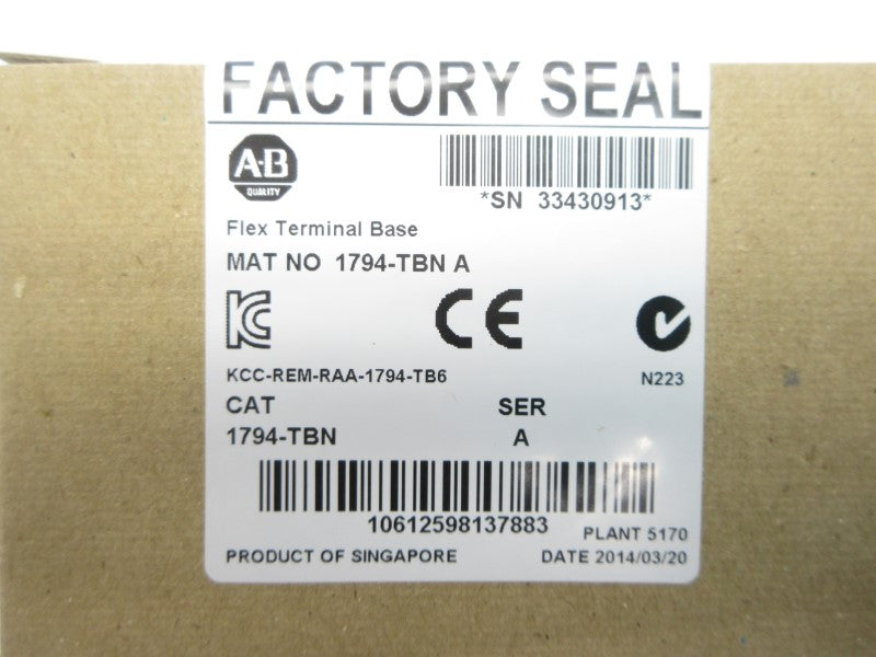 ALLEN BRADLEY 1794-TBN SER. A DATE: 2014 NSFS