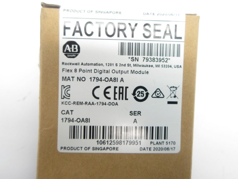 ALLEN BRADLEY 1794-OA8I SER. A DATE: 2020 NSFS
