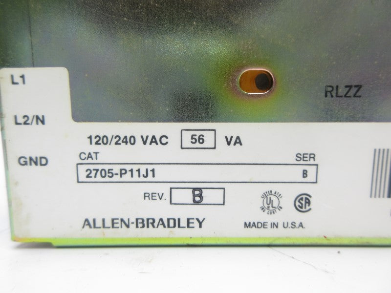 ALLEN BRADLEY 2705-P11J1 SER. B 120/240VAC REV. B UNMP