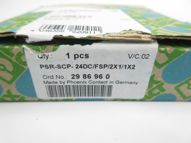 PHOENIX CONTACT PSR-SCP-24DC/FSP/2X1/1X2 2986960 24VDC NSMP