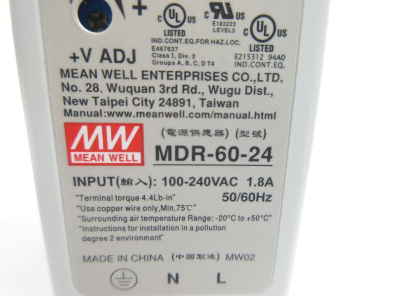 MEAN WELL MDR-60-24 100-240VAC 1.8A NSMP
