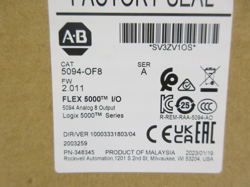 ALLEN BRADLEY 5094-OF8 SER. A F/W 2.011 DATE: 2023 NSFS