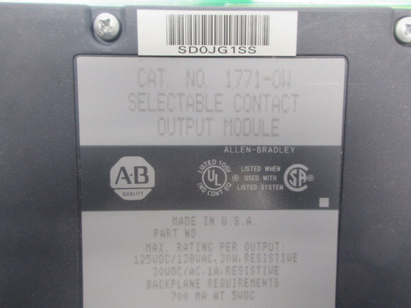 ALLEN BRADLEY 1771-OW 125VDC/138VAC 1A UNMP