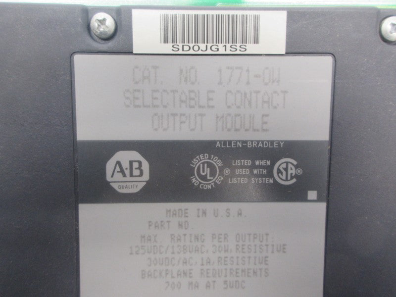 ALLEN BRADLEY 1771-OW 125VDC/138VAC 1A UNMP