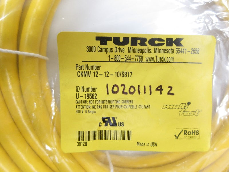 TURCK CKMV12-12-10/S817 300V 6A NSMP