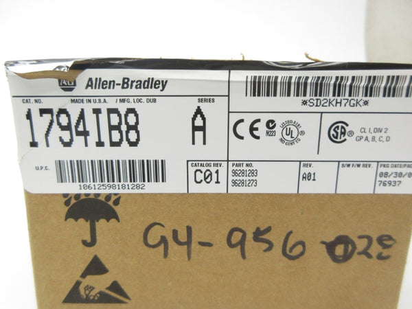 ALLEN BRADLEY 1794-IB8 SER. A 24VDC REV. A01 NSMP
