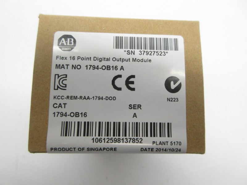 ALLEN BRADLEY 1794-OB16 SER. A DATE: 2014 NSFS