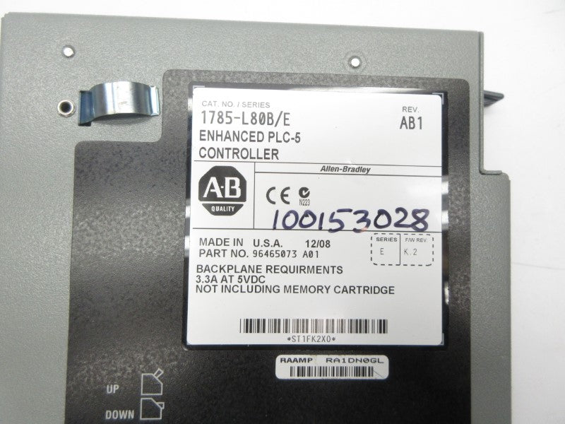 ALLEN BRADLEY 1785-L80B SER. E F/W K.2 5VDC 3.3A REV. AB1 UNMP