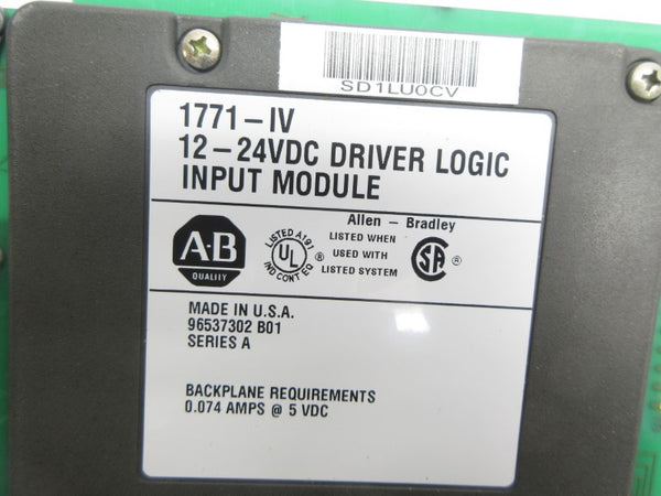 ALLEN BRADLEY 1771-IV SER. A 12-24VDC NSNP