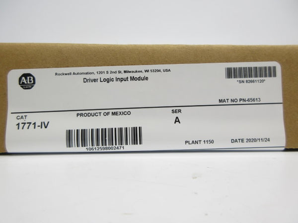 ALLEN BRADLEY 1771-IV SER. A DATE: 2020 NSFS
