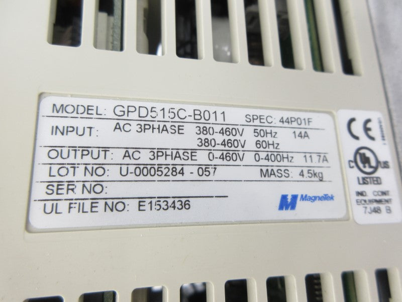 MAGNETEK ACE-TRONICS GPD515C-B011 380-460VAC 14A NSNP